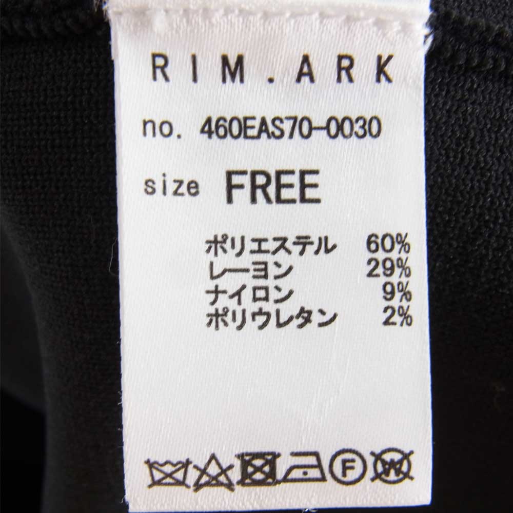 リムアーク Oversize knit tops オーバーサイズ Vネック ニット ベスト ブラック系 FREE【美品】【中古】