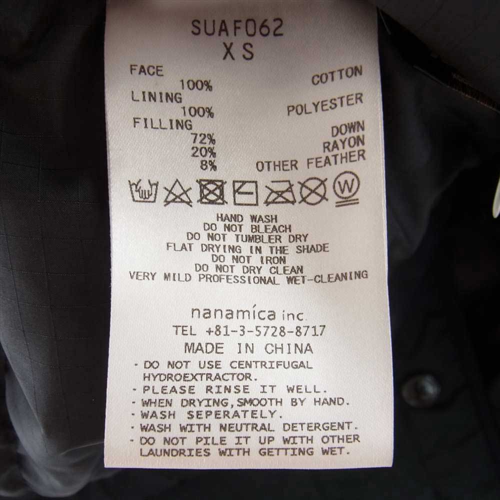 nanamica ナナミカ SUAF062 nanamican Down Cardigan ナナミカン ダウン カーディガン ブラック系 XS【中古】