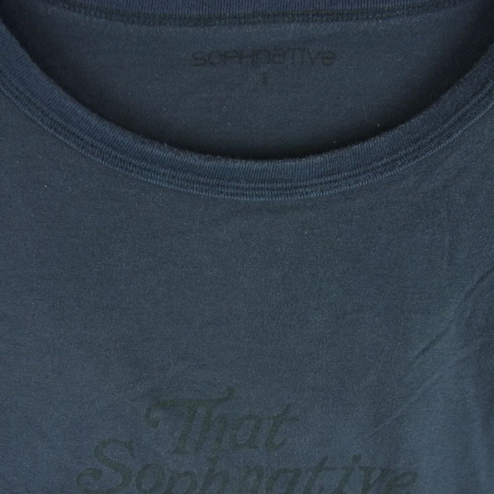 nonnative ノンネイティブ SOPNET. ソフネット プリント 半袖 Tシャツ コットン 日本製 ダークグレー系 1【中古】