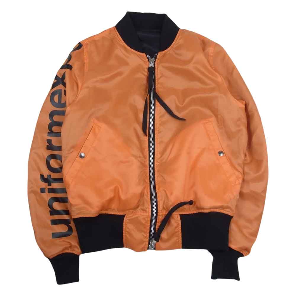 uniform experiment ユニフォームエクスペリメント 19SS  UE-190016 GRAFFITI REVERSIBLE グラフィティ リバーシブル MA1 ジャケット ダークネイビー系 2【中古】