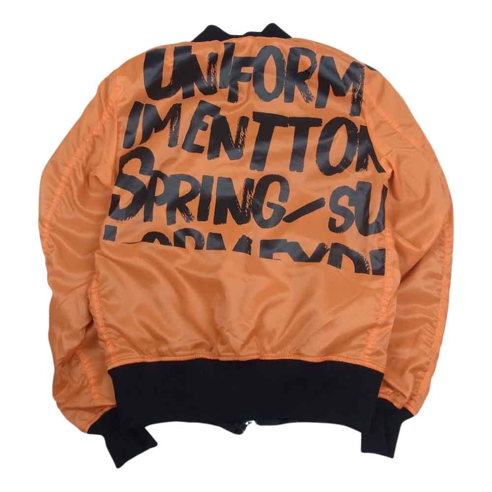 uniform experiment ユニフォームエクスペリメント 19SS  UE-190016 GRAFFITI REVERSIBLE グラフィティ リバーシブル MA1 ジャケット ダークネイビー系 2【中古】