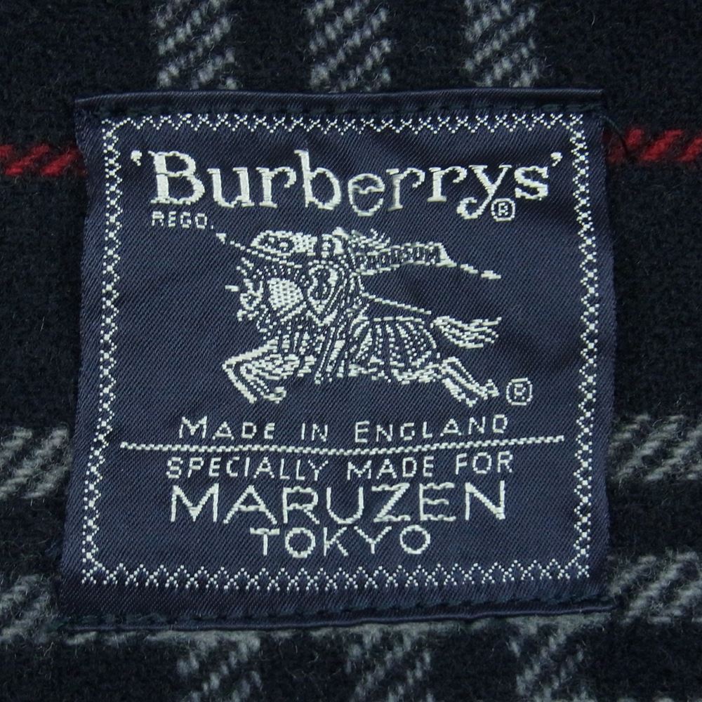 BURBERRY バーバリー 英国製 裏地チェック ウール ダッフル コート ダークネイビー系【中古】