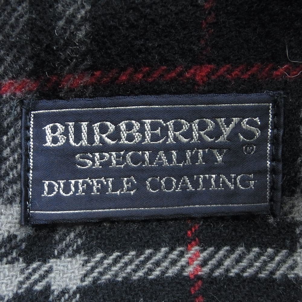 BURBERRY バーバリー 英国製 裏地チェック ウール ダッフル コート ダークネイビー系【中古】