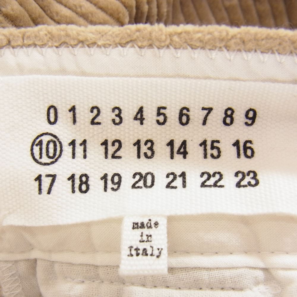 MAISON MARGIELA メゾンマルジェラ 10ライン 18AW S50KA0412 S48967 Beige Corduroy Trousers コーデュロイ トラウザー ワイド パンツ ベージュ系 48【中古】