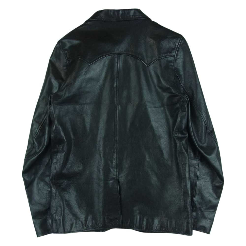 WESTRIDE ウエストライド GOATSKIN LEATHER CYCLE TAILORED JACKET ゴートスキン レザー サイクル テーラード ジャケット ブラック系 38【中古】
