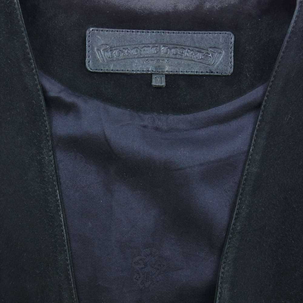 CHROME HEARTS クロムハーツ（原本無） 国内正規品 8B L LNGBCK SUEDE クロスボール ボタン スエード ベスト ブラック系 M【中古】