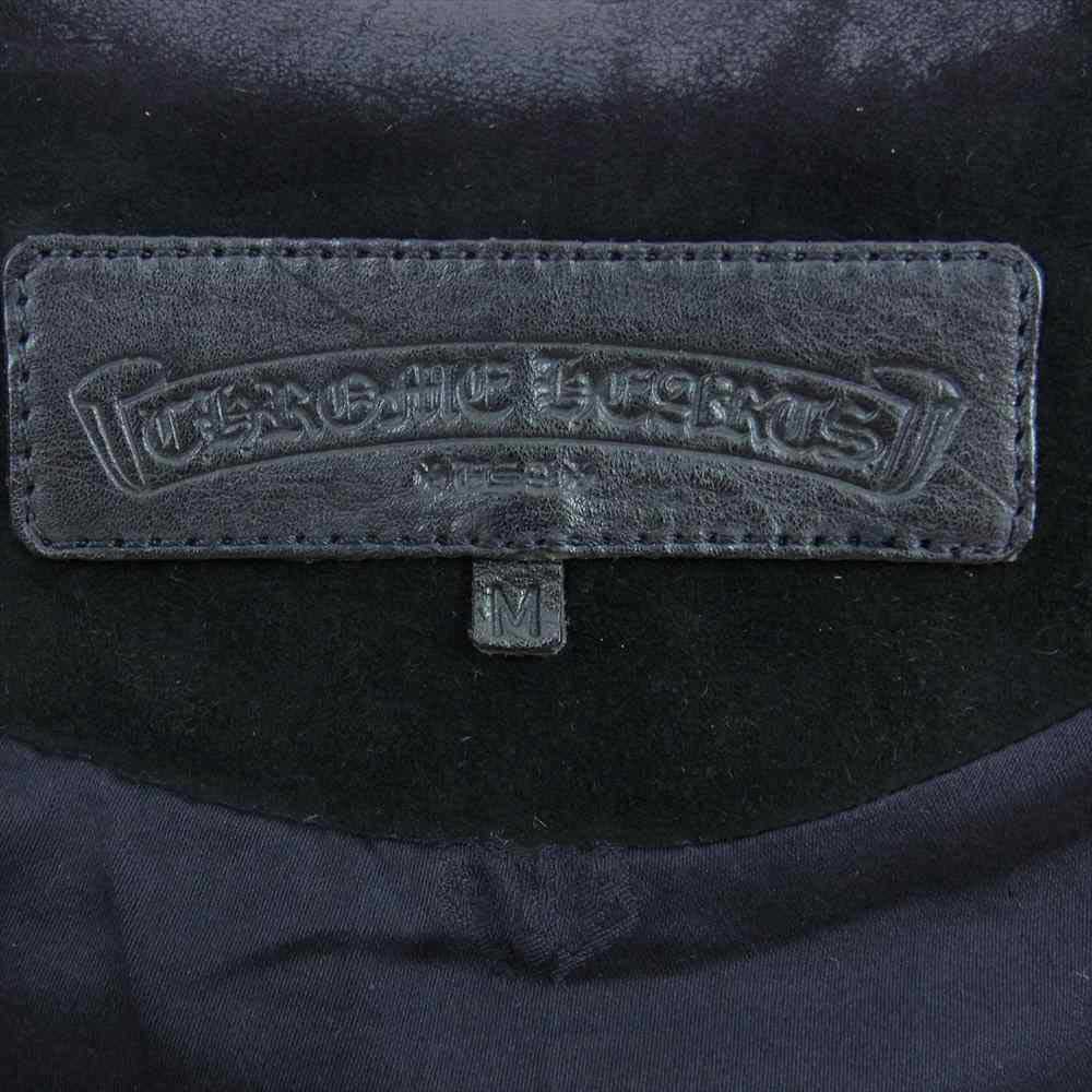 CHROME HEARTS クロムハーツ（原本無） 国内正規品 8B L LNGBCK SUEDE クロスボール ボタン スエード ベスト ブラック系 M【中古】