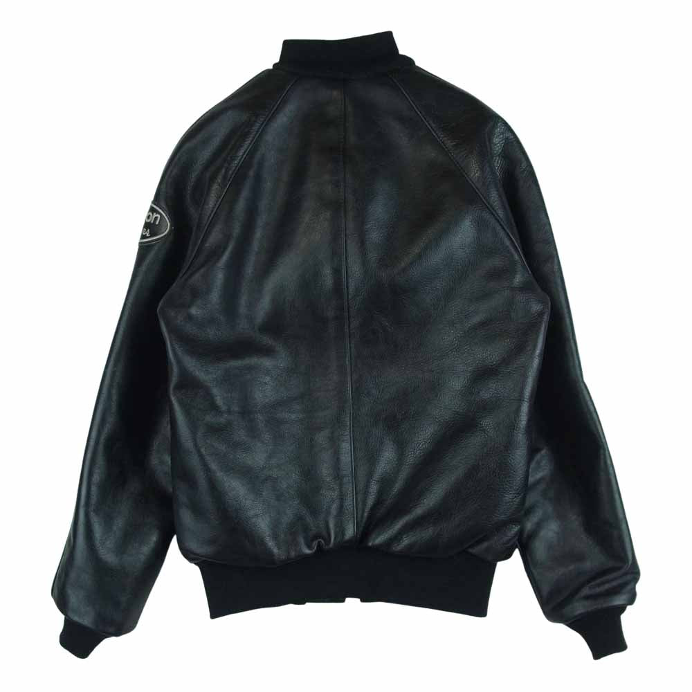VANSON バンソン 11296Q16 BACKDROP バックドロップ 9TJV with CROSS BONE レザー ブルゾン ジャケット ブラック系 36【中古】