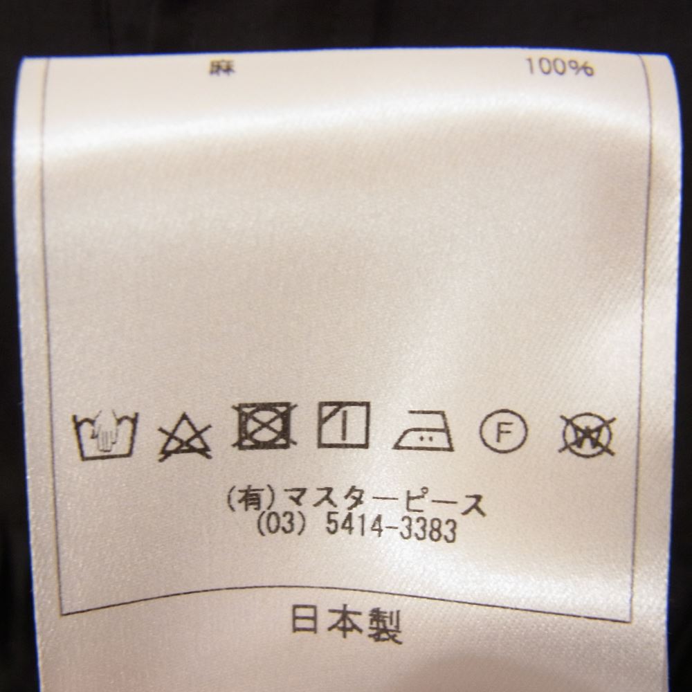 Scye サイ 20SS 1220-31038 Linen Tucked Half Placket Shirt リネン ピンタック プルオーバー 長袖 ブラウス  ブラック系 40【中古】