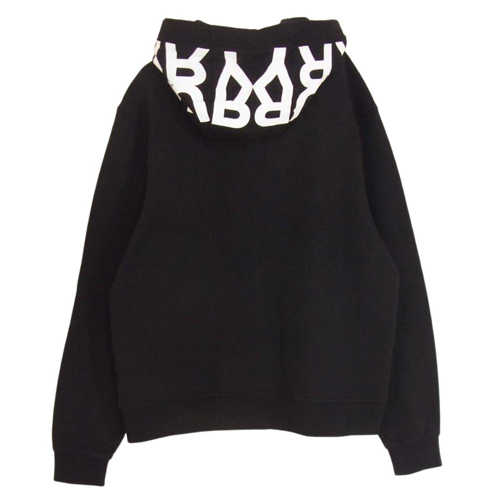 BURBERRY バーバリー 22SS CNSOUFOU1QUA 8052537 Riccardo Tisci リカルド ティッシ フード 胸 ロゴ オーバーサイズ プルオーバー パーカー フーディー ブラック系 M【中古】