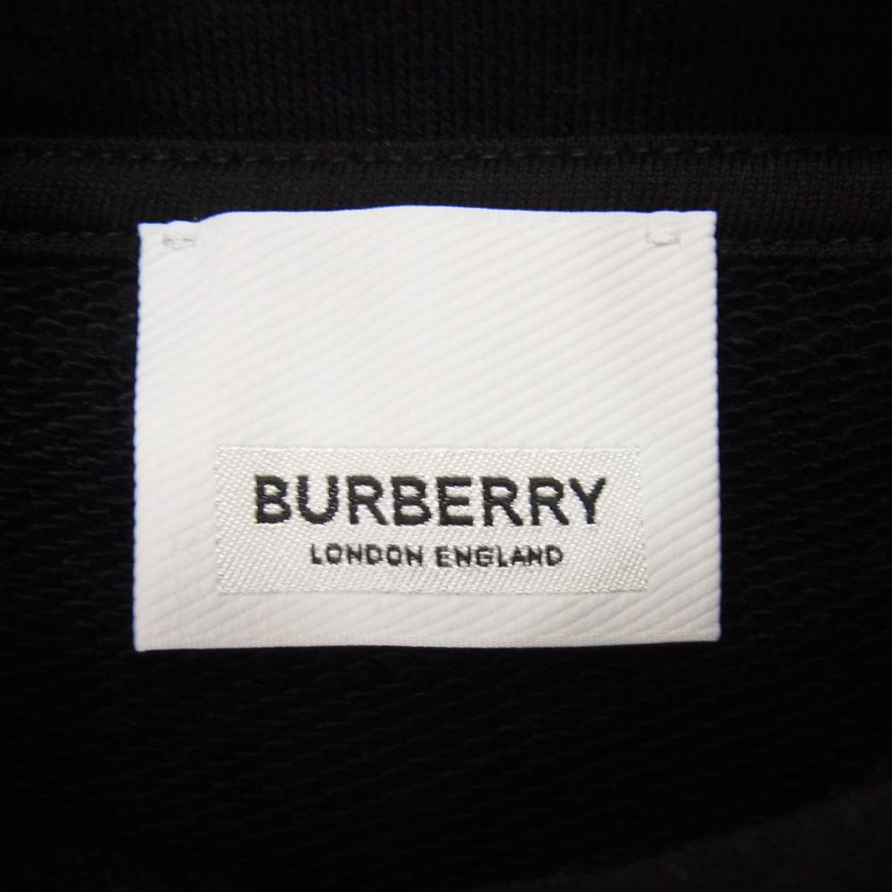 BURBERRY バーバリー 22SS CNSOUFOU1QUA 8052537 Riccardo Tisci リカルド ティッシ フード 胸 ロゴ オーバーサイズ プルオーバー パーカー フーディー ブラック系 M【中古】