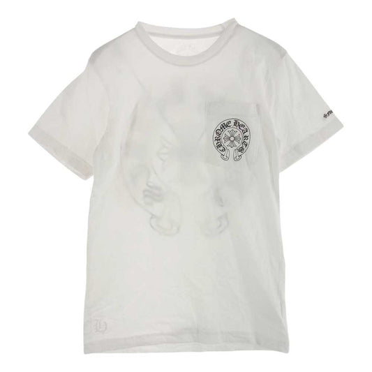 CHROME HEARTS クロムハーツ（原本無） 2212-304-0051  CH プラスクロス ポケット 半袖 Tシャツ  ホワイト系 S【中古】