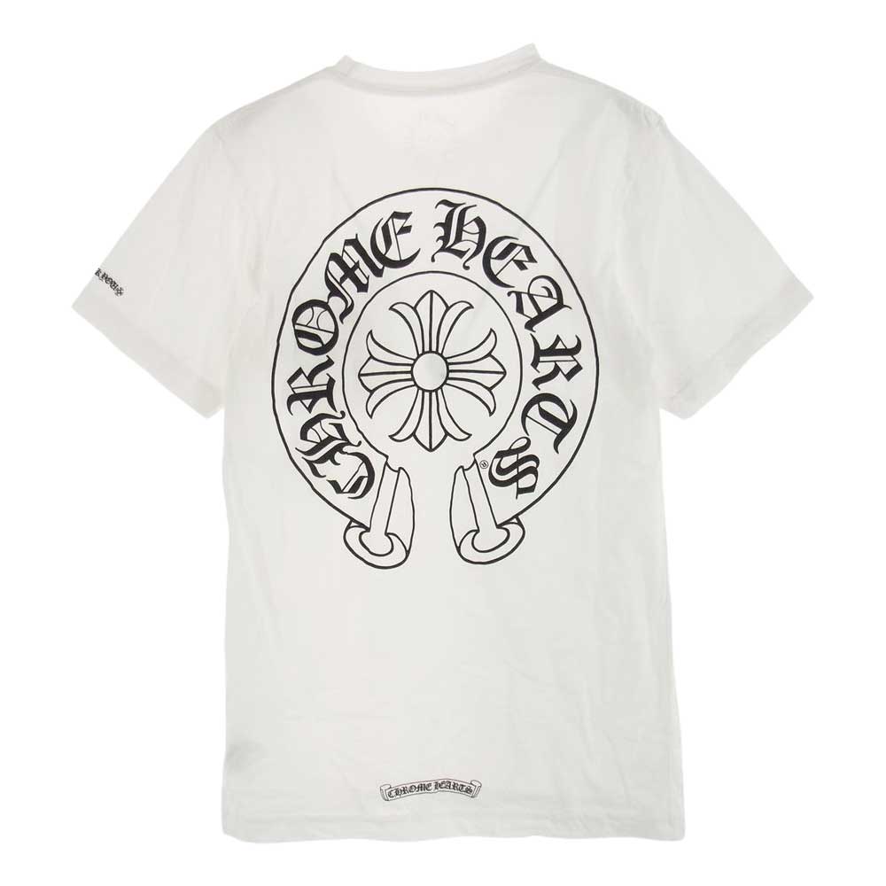 CHROME HEARTS クロムハーツ（原本無） 2212-304-0051  CH プラスクロス ポケット 半袖 Tシャツ  ホワイト系 S【中古】