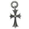 CHROME HEARTS クロムハーツ（原本無） TINY CH CROSS タイニーCHクロス チャーム シルバー ネックレス トップ ブラック系 シルバー系【中古】