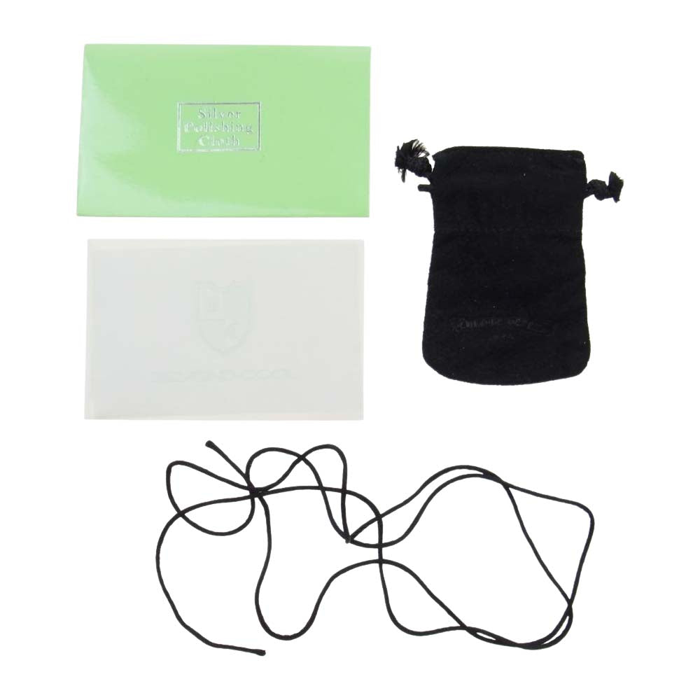 CHROME HEARTS クロムハーツ（原本無） TINY CH CROSS タイニーCHクロス チャーム シルバー ネックレス トップ ブラック系 シルバー系【中古】