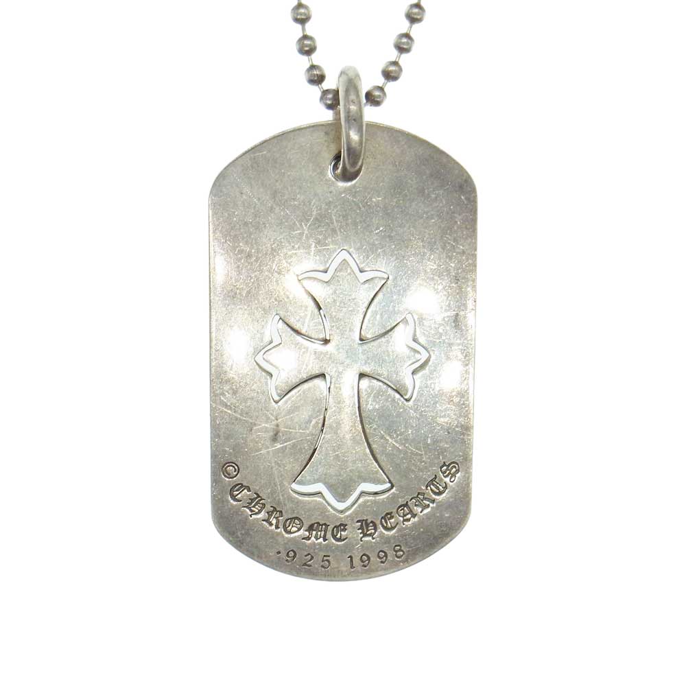 CHROME HEARTS クロムハーツ（原本無） ラージ ドッグタグ タイニーCHクロス ドッグタグ シルバー系【中古】