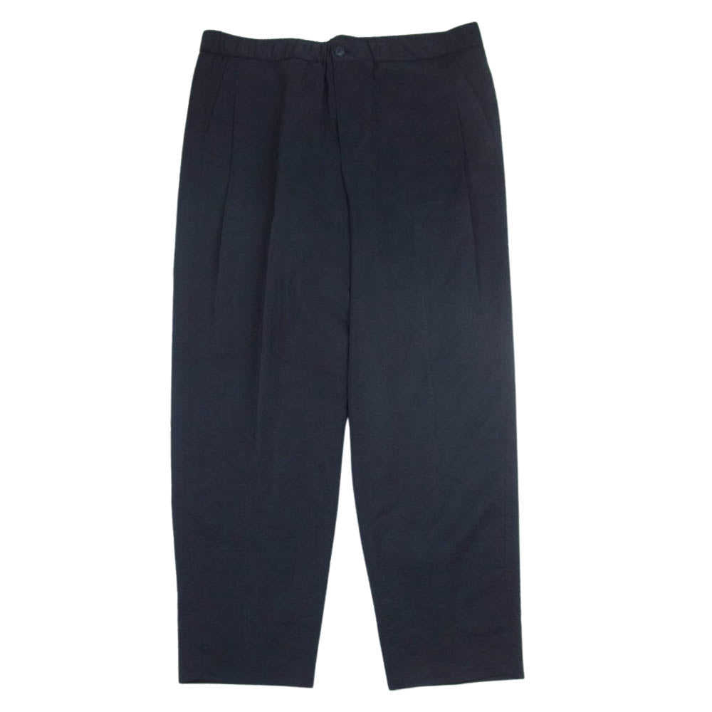 GIORGIO ARMANI ジョルジオアルマーニ 2SGPP0N4 イタリア製 シルク ウエストゴム イージー スラックスパンツ ブラック系 54R【中古】
