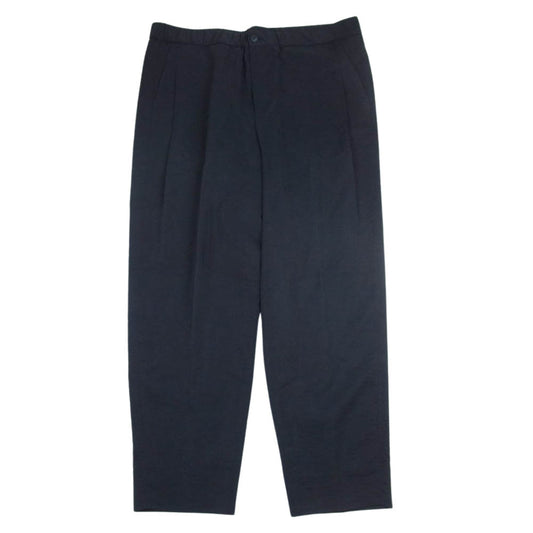 GIORGIO ARMANI ジョルジオアルマーニ 2SGPP0N4 イタリア製 シルク ウエストゴム イージー スラックスパンツ ブラック系 54R【中古】