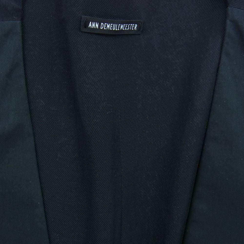 ANN DEMEULEMEESTER アンドゥムルメステール 2201-M-WA04-140-099 5B コットン ロング ジレ ベスト ブラック系 54【中古】