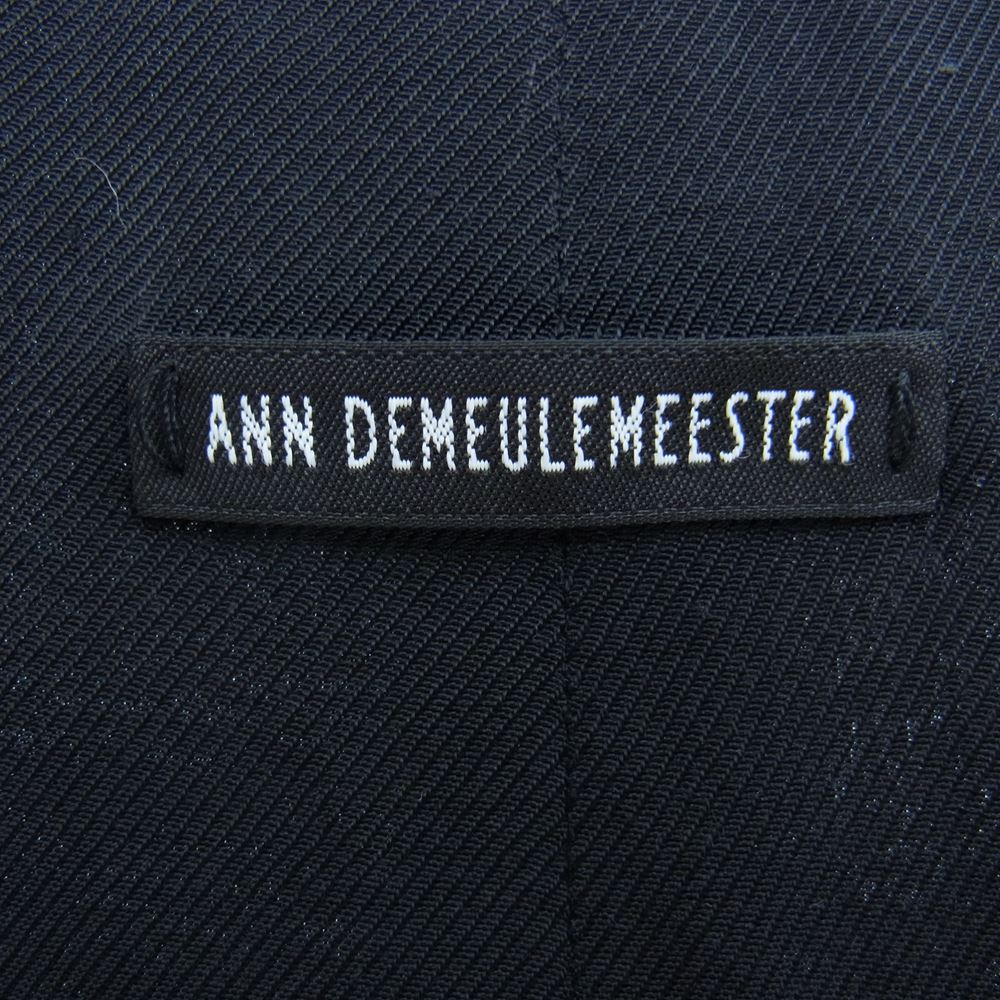 ANN DEMEULEMEESTER アンドゥムルメステール 2201-M-WA04-140-099 5B コットン ロング ジレ ベスト ブラック系 54【中古】
