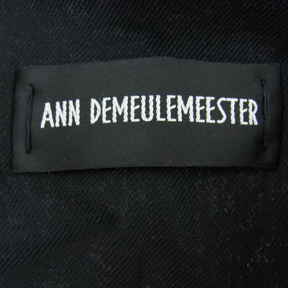 ANN DEMEULEMEESTER アンドゥムルメステール 2201-M-WA01-180-099 SIEN COTTON VEST コットン ロング ベスト ジレ ブラック系 54【美品】【中古】