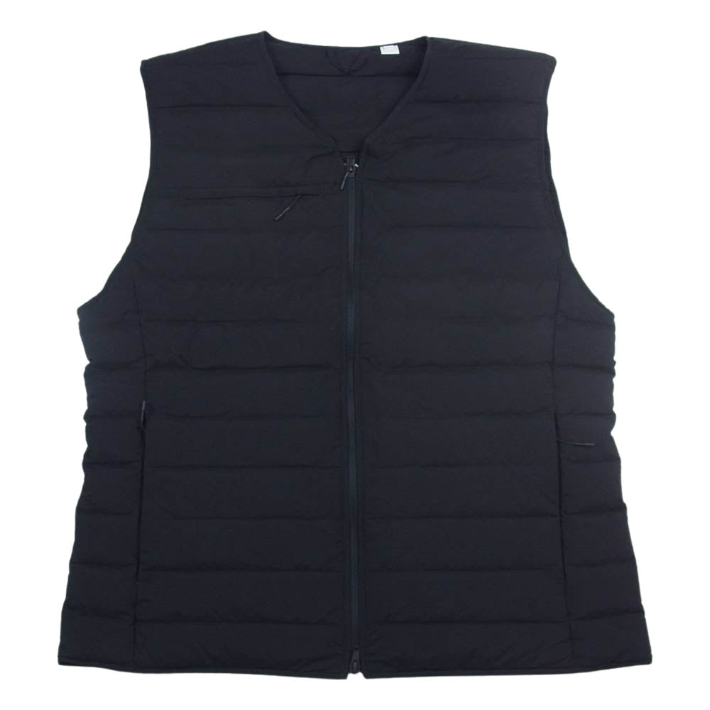 Yohji Yamamoto ヨウジヤマモト GK4577 Y-3 ワイスリー Classic Liner Vest クラシックライナー フルジップ バックロゴ ダウンベスト ブラック系 XL【美品】【中古】