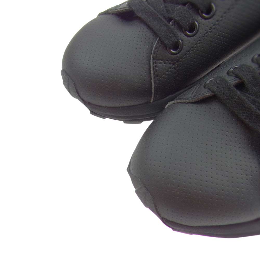 Yohji Yamamoto POUR HOMME ヨウジヤマモトプールオム 23SS HZ-E03-965-1-05 PU/PUNCHING LOW TOP LACE UP SHOES パンチング ローカット ビブラムソール スニーカー ブラック系 5【美品】【中古】