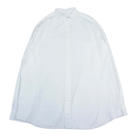 PORTER CLASSIC ポータークラシック ALMO SWISS COTTON STAND COLLAR SHIRT アルモ スイスコットン スタンドカラー 長袖 シャツ ホワイト系 3【美品】【中古】