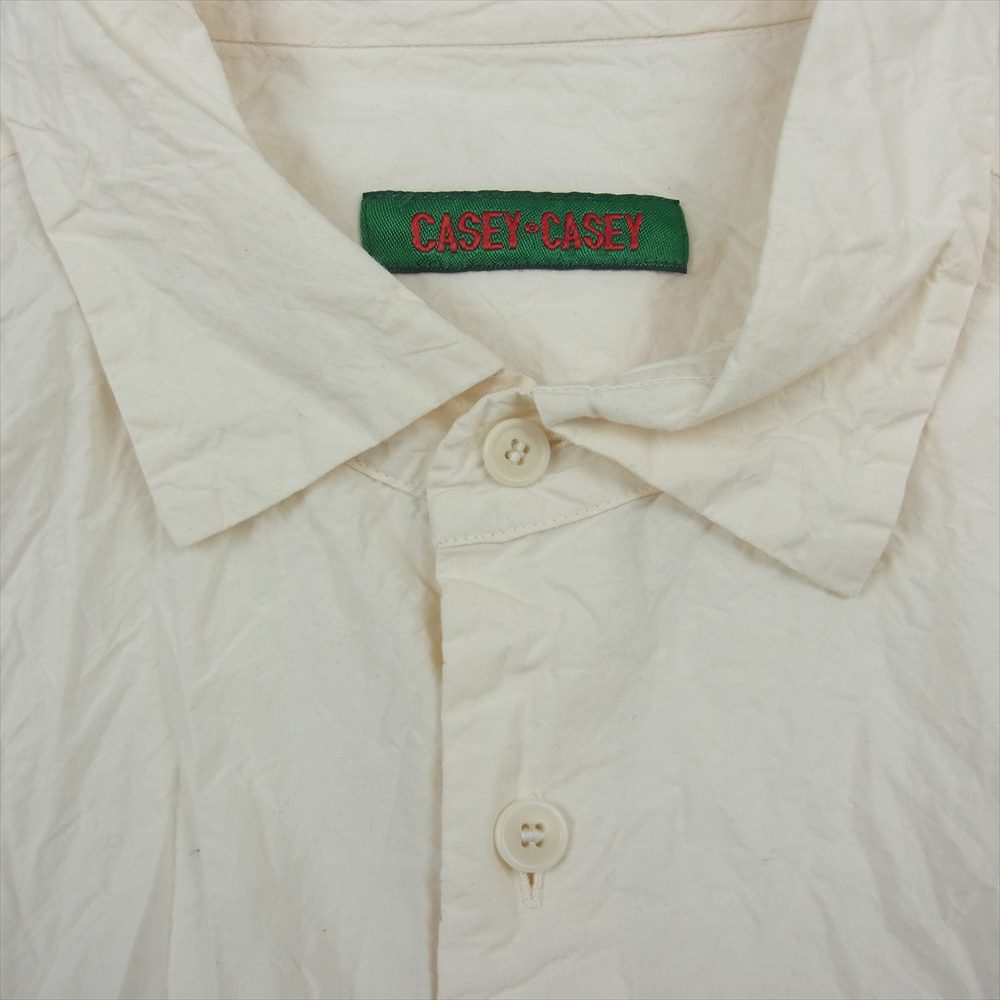 ケイシ―ケイシー 16HC177 BIG RACCOURCIE SHIRT 洗い加工 ビッグ ラクルシー オーバーサイズ 長袖 シャツ オフホワイト系 L【中古】