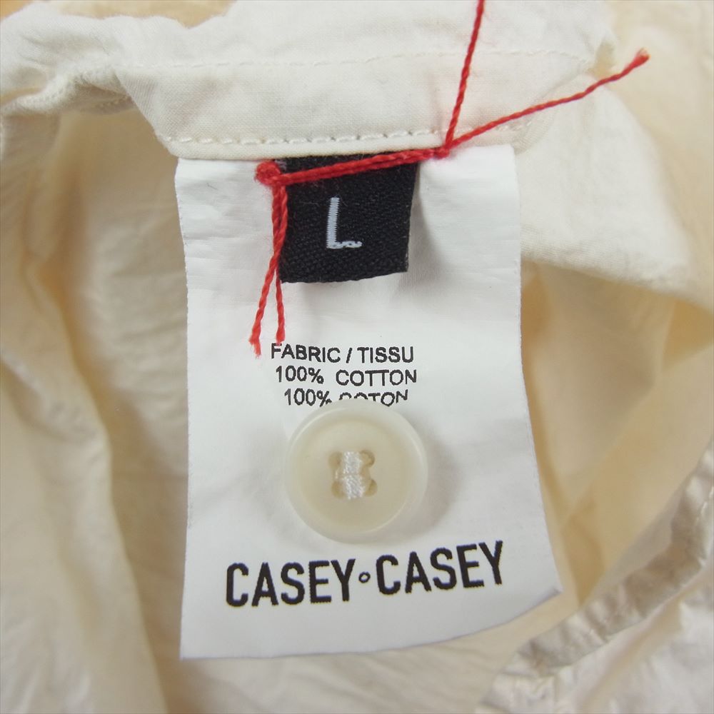 ケイシ―ケイシー 16HC177 BIG RACCOURCIE SHIRT 洗い加工 ビッグ ラクルシー オーバーサイズ 長袖 シャツ オフホワイト系 L【中古】