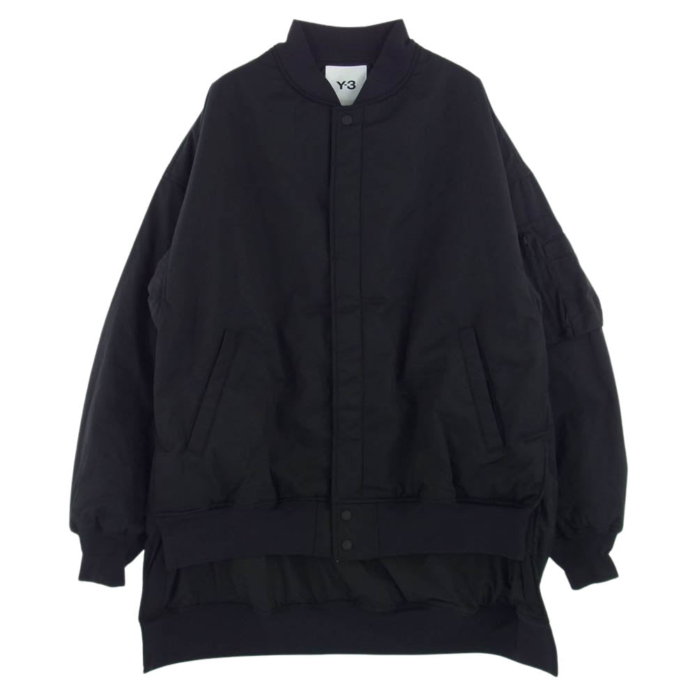 Yohji Yamamoto ヨウジヤマモト 20AW GK4366 Y-3 ワイスリー M CH2 GFX BOMBER バックロゴ 中綿 インサレーション ボンバージャケット ブラック系 M【美品】【中古】