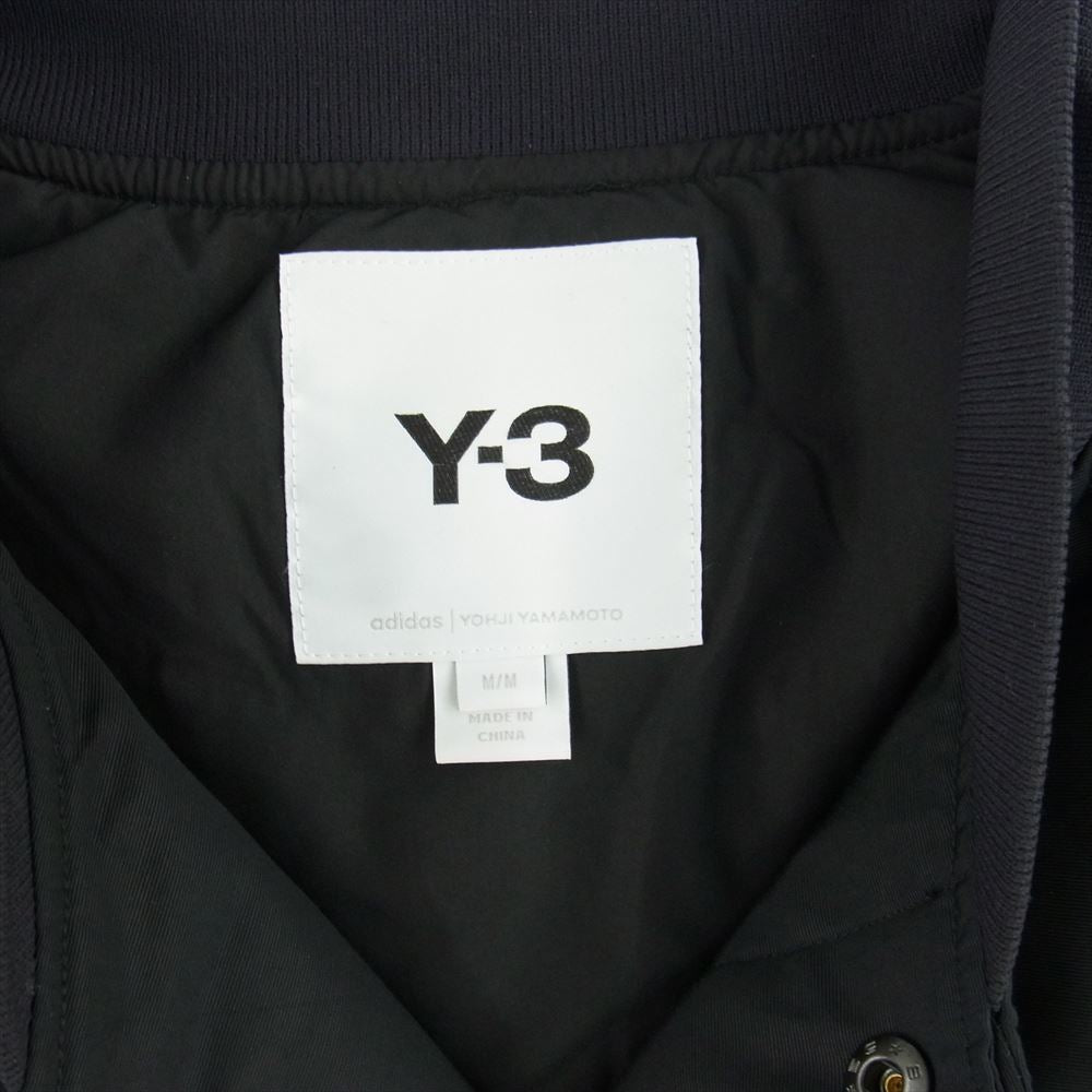 Yohji Yamamoto ヨウジヤマモト 20AW GK4366 Y-3 ワイスリー M CH2 GFX BOMBER バックロゴ 中綿 インサレーション ボンバージャケット ブラック系 M【美品】【中古】