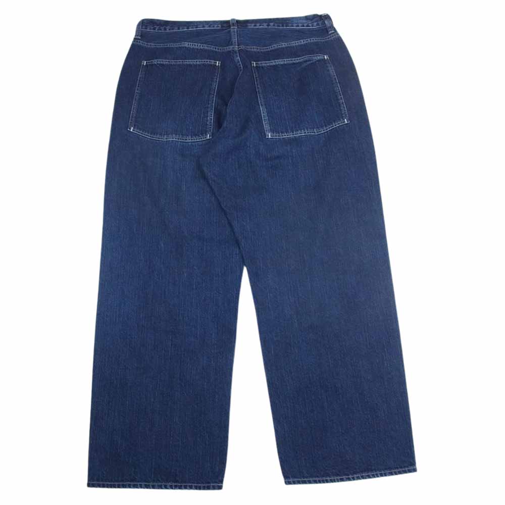 PORTER CLASSIC ポータークラシック 23SS STEINBECK DENIM PANTS スタインベック ワイド デニムパンツ インディゴブルー系 XXL【美品】【中古】