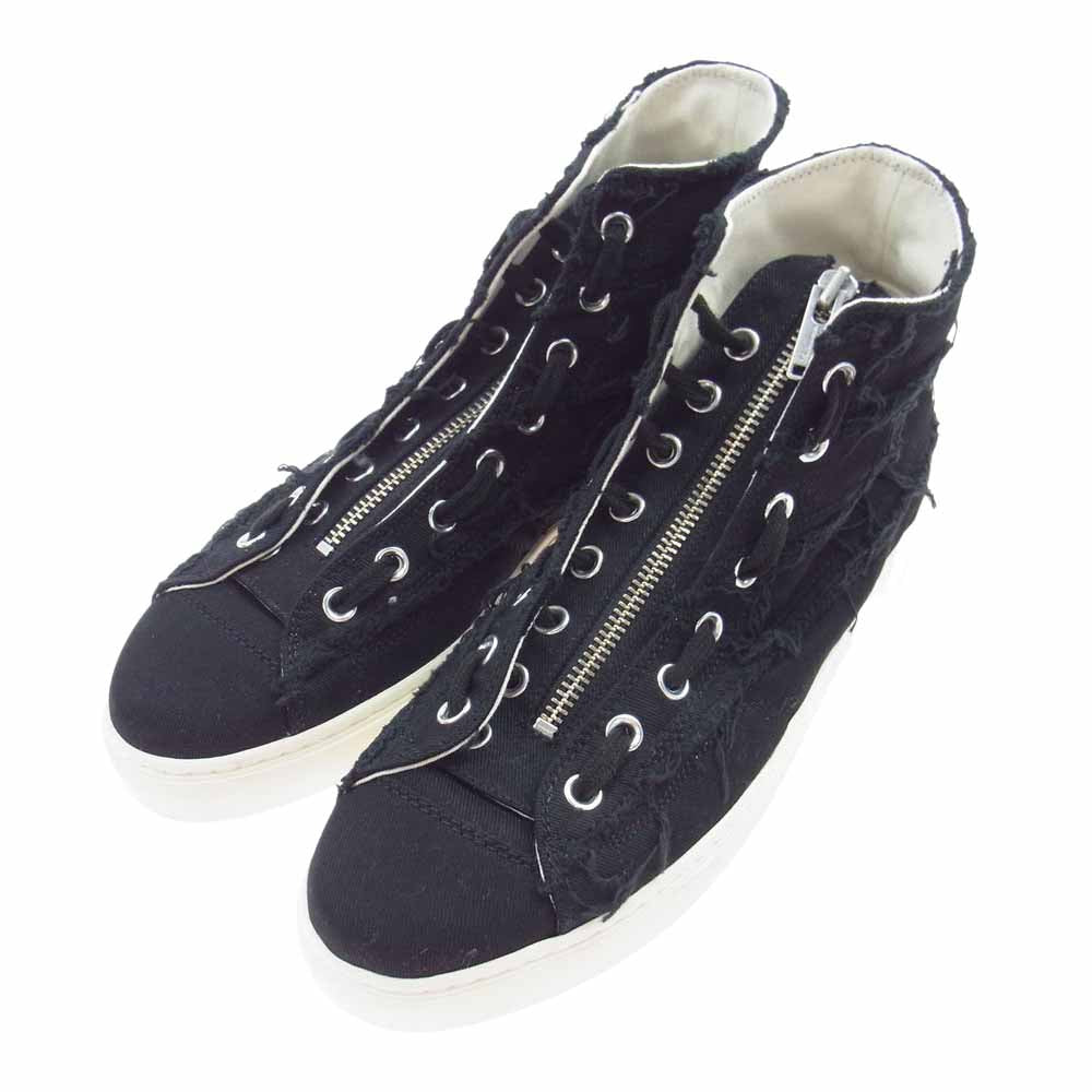 UNDERCOVER アンダーカバー 23SS UI1C4F01 ism カサネハギハイカットファスナー スニーカー ブラック系 XL【美品】【中古】