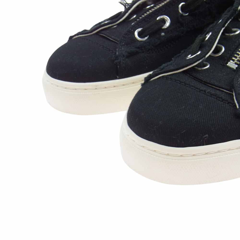 UNDERCOVER アンダーカバー 23SS UI1C4F01 ism カサネハギハイカットファスナー スニーカー ブラック系 XL【美品】【中古】