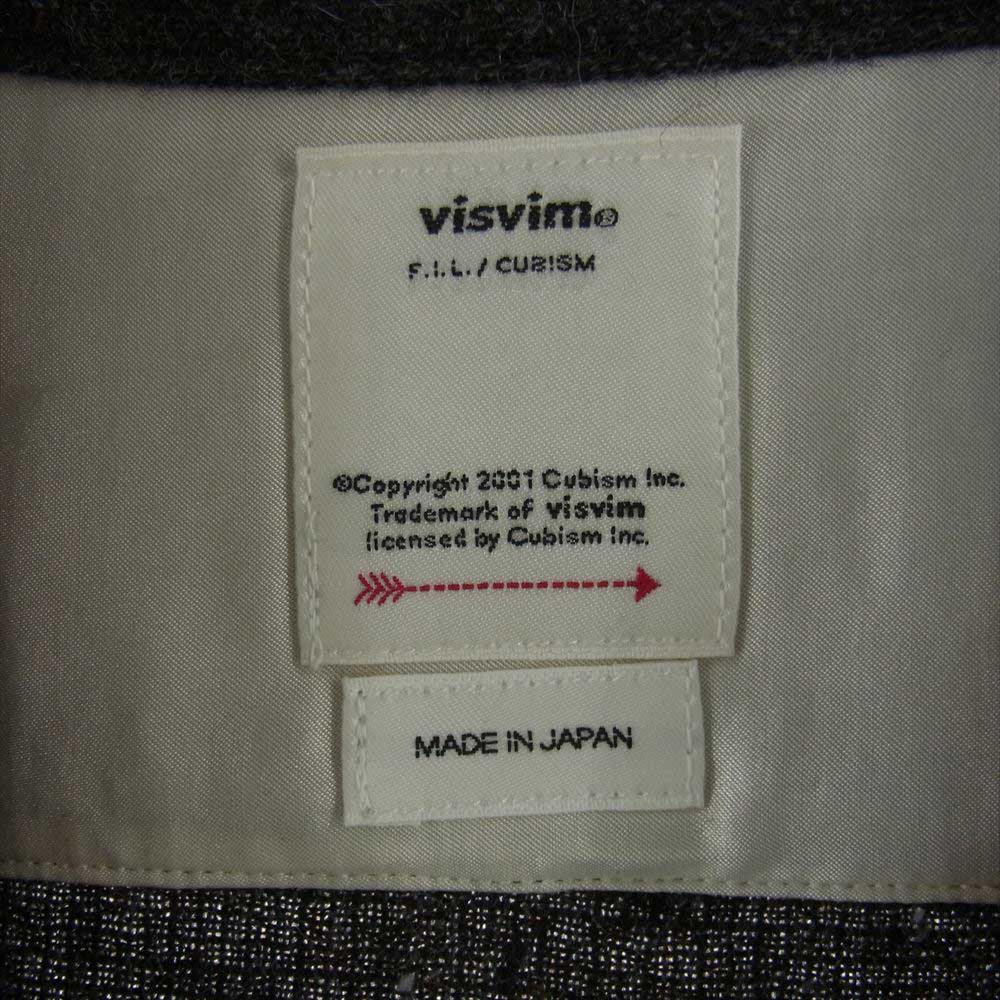 VISVIM ビズビム 22AW 0122205011011 BOOMER SHIRT L/S DONEGAL ブーマー シャツ 長袖 ウール チャコール系 マルチカラー系 4【中古】