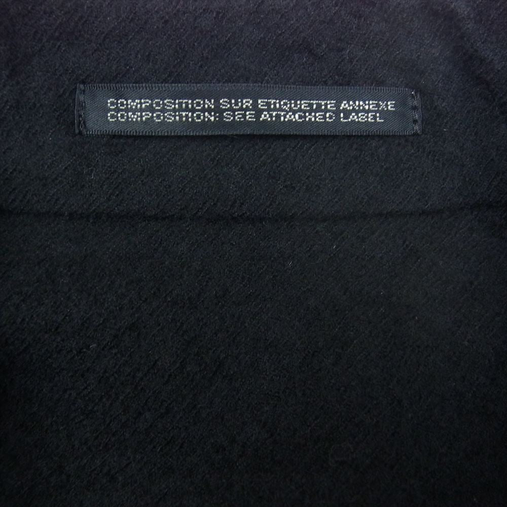 Yohji Yamamoto POUR HOMME ヨウジヤマモトプールオム 22AW HE-Y03-104 FULLING SERGE A-MILLING SINGLE RIDERS 縮絨シワ加工 フリング ウールサージ シングル ライダースジャケット ブラック系 2【美品】【中古】