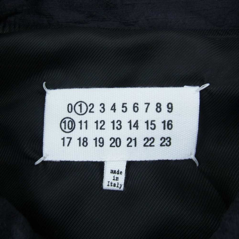 20AW メゾンマルジェラ ロゴ 刺繍 クルーネック スウェット 黒 52 新品
