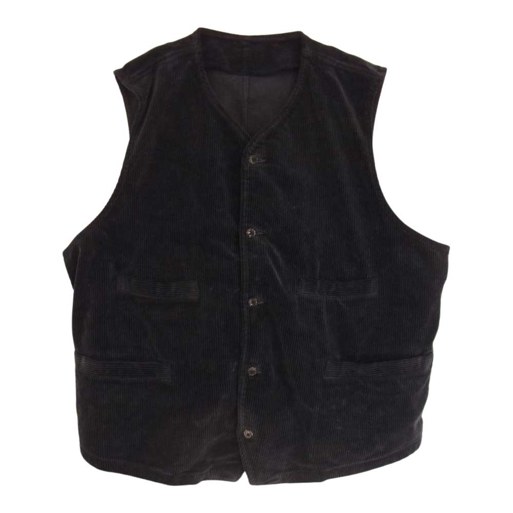 PORTER CLASSIC ポータークラシック 22AW CORDUROY MODIGLIANI VEST PCオリジナル コーデュロイ モディリアーニ ベスト ブラック系 XXL【美品】【中古】