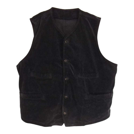 PORTER CLASSIC ポータークラシック 22AW CORDUROY MODIGLIANI VEST PCオリジナル コーデュロイ モディリアーニ ベスト ブラック系 XXL【美品】【中古】
