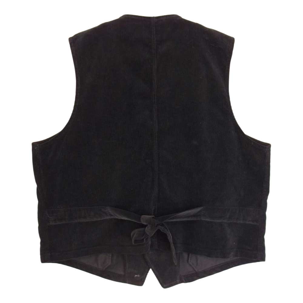 PORTER CLASSIC ポータークラシック 22AW CORDUROY MODIGLIANI VEST PCオリジナル コーデュロイ モディリアーニ ベスト ブラック系 XXL【美品】【中古】