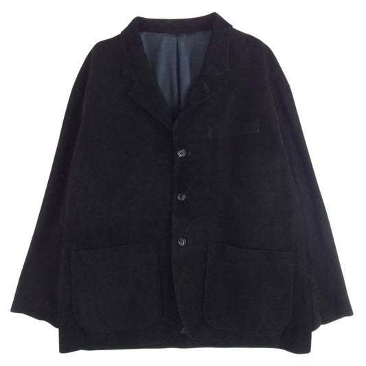 PORTER CLASSIC ポータークラシック 22AW ENTREFINO LAMB LEATHER SUEDE JACKET エントロフィーノ ラムレザー スエード ジャケット ブラック系 L【美品】【中古】