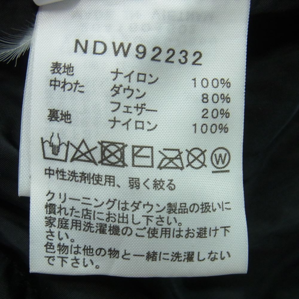THE NORTH FACE ノースフェイス NDW92232 SHORT NUPTSE JACKET ショート ヌプシ ダウン ジャケット ブラック系 L【中古】