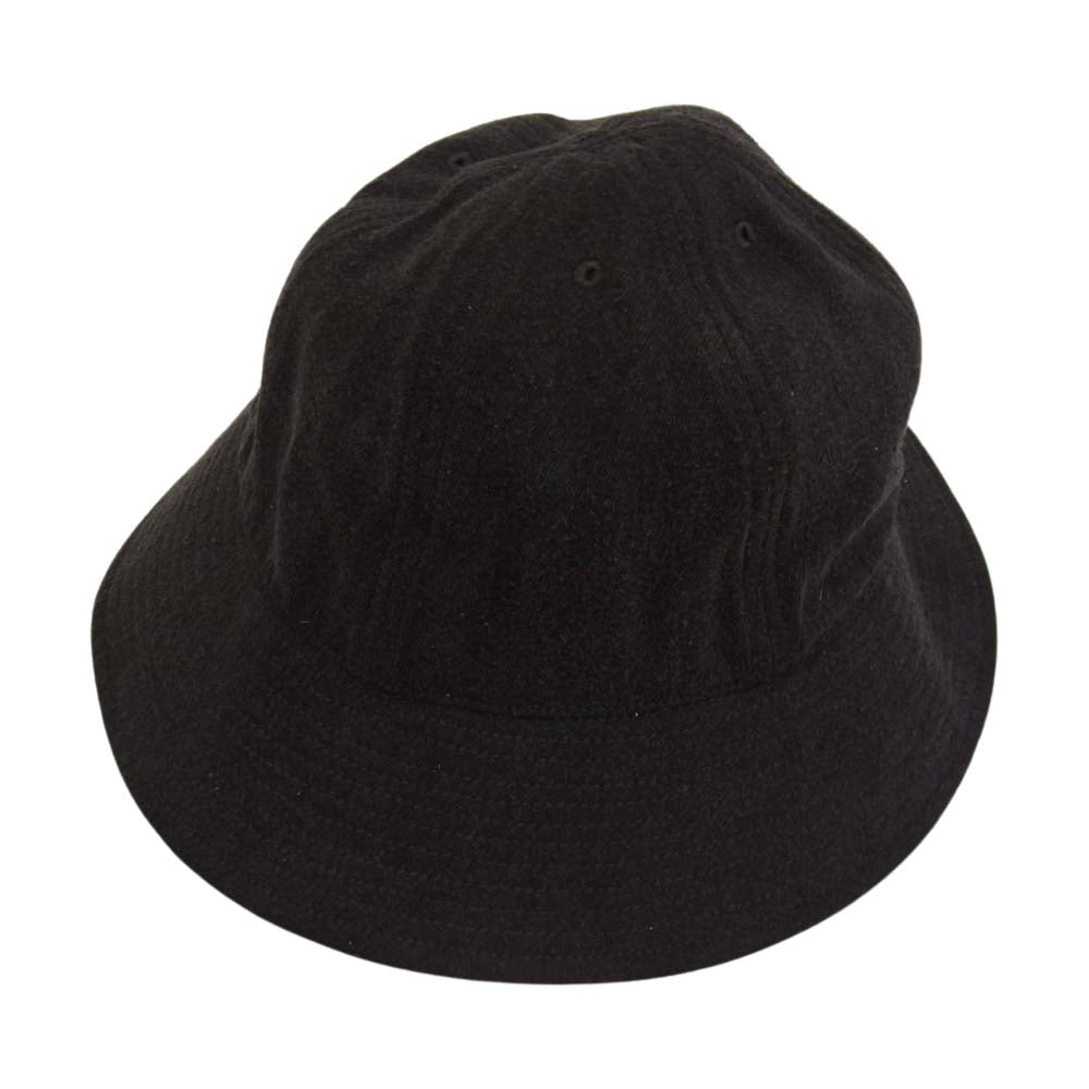 COMOLI コモリ 21SS T01-07002 シルクネップ ハット ブラック系 F【美品】【中古】