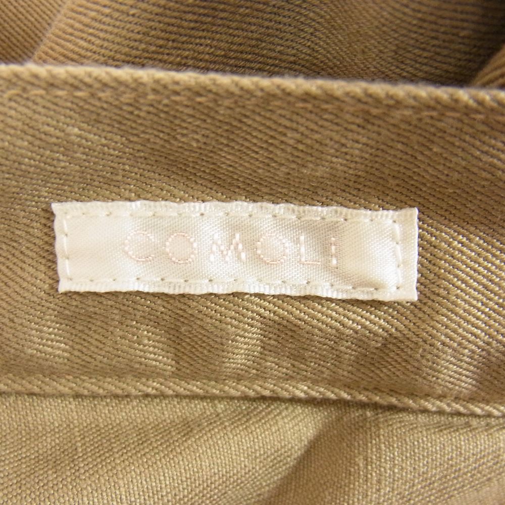 COMOLI コモリ 22SS V01-03006 コットンチノ オーバーパンツ カーキ系 2【中古】