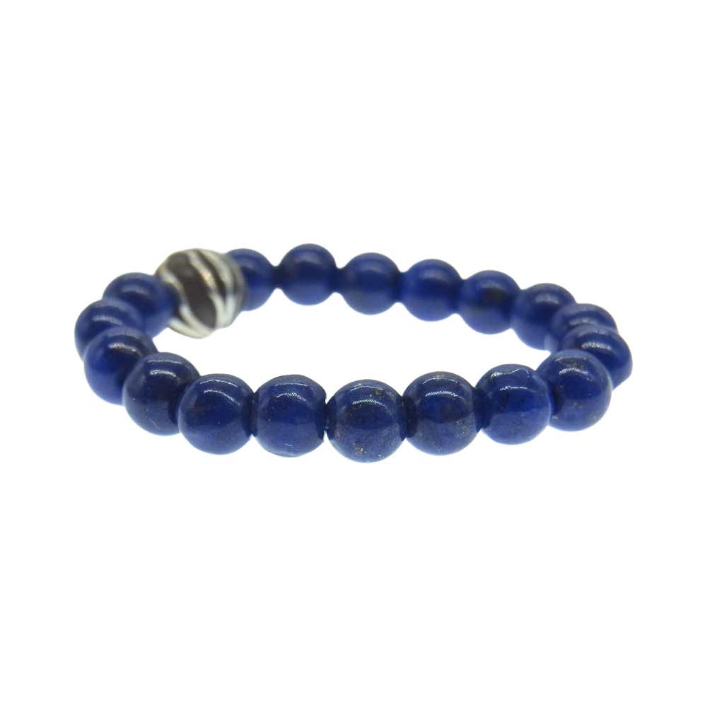 CHROME HEARTS クロムハーツ（原本無） BEAD RING ビーズ リング インディゴブルー系 15号【中古】