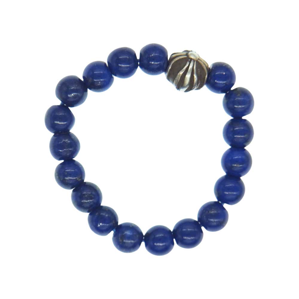 CHROME HEARTS クロムハーツ（原本無） BEAD RING ビーズ リング インディゴブルー系 15号【中古】