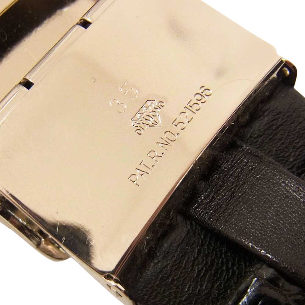 Dunhill ダンヒル 521596 型押し レザー ベルト ブラック系 35【中古】