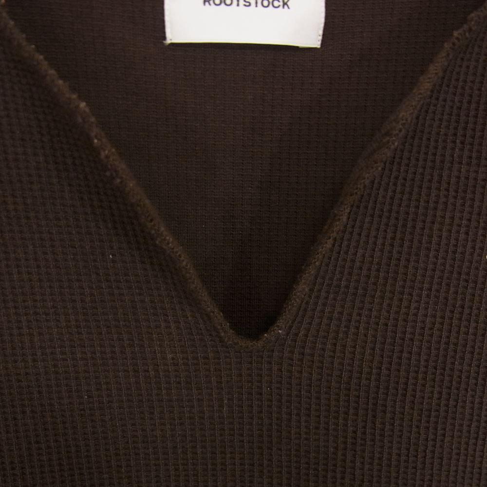 ブラームス 19AW BHS-RKAW19004-19AW ROOTSTOCK Rough & Smooth Thermal Over-Neck Loose Fit サーマル オーバーネック ルーズフィット カットソー 長袖 Tシャツ ブラウン系 3【中古】