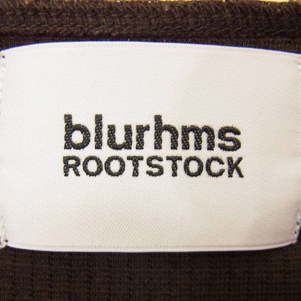ブラームス 19AW BHS-RKAW19004-19AW ROOTSTOCK Rough & Smooth Thermal Over-Neck Loose Fit サーマル オーバーネック ルーズフィット カットソー 長袖 Tシャツ ブラウン系 3【中古】